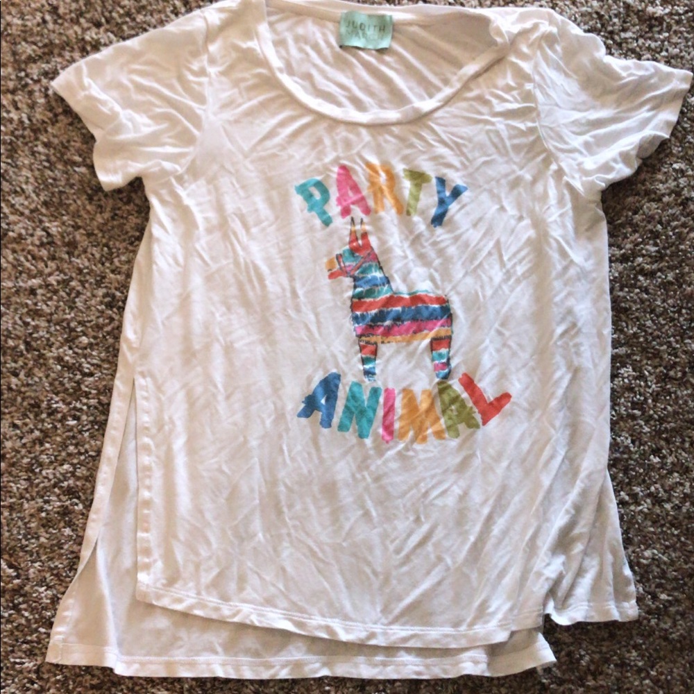Judith March party animal shirt.